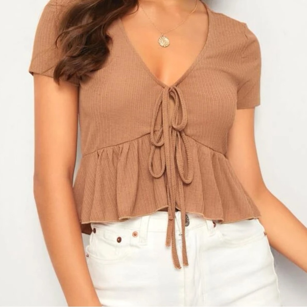 ❤️Tie Front Top